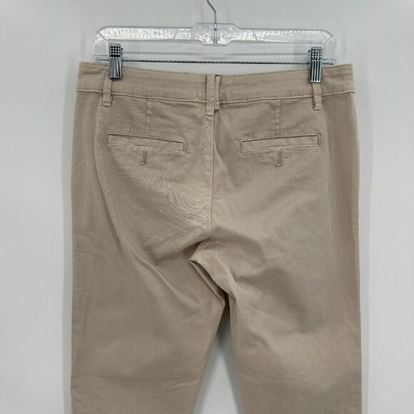 ANTHROPOLOGIE Chino Khaki Red Side Stripe Relaxed Fit Straight Leg Pants Size 27 - Picture 5 of 7